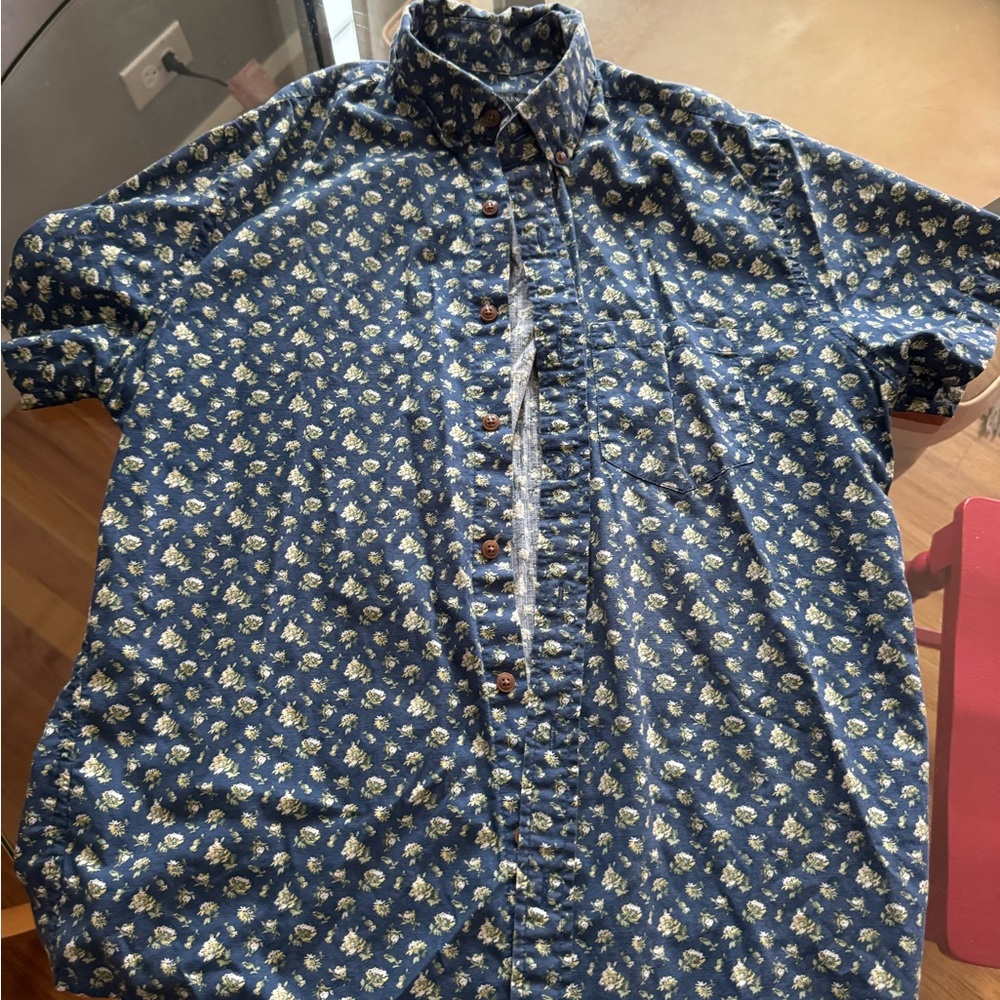 J. Crew Navy Floral Men's Shirt